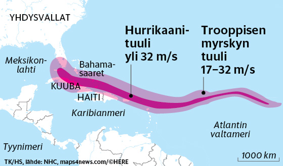 Irma pyyhkii yli Floridan – hurrikaani pimensi jo yli 1,5 miljoonaa  sähköliittymää - Päivän lehti  