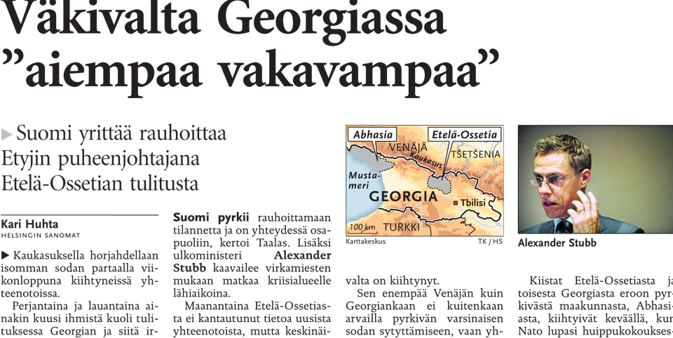 Aikajana – Helsingin Sanomat